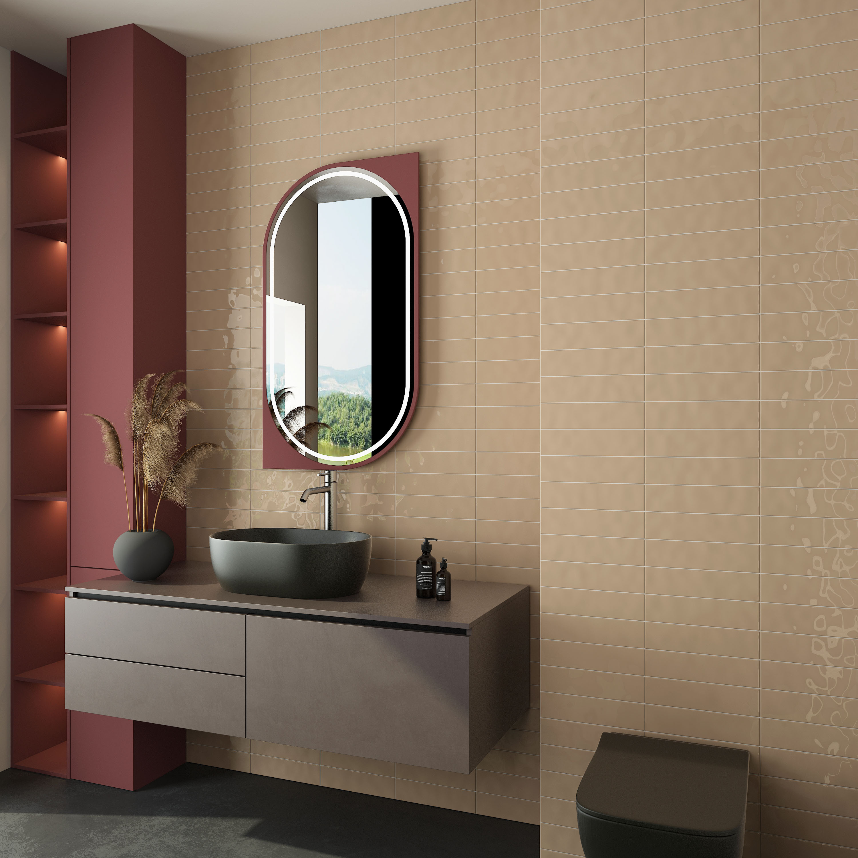 Cerámica de Muro Colorato Biscotto Brillante 7.5x30